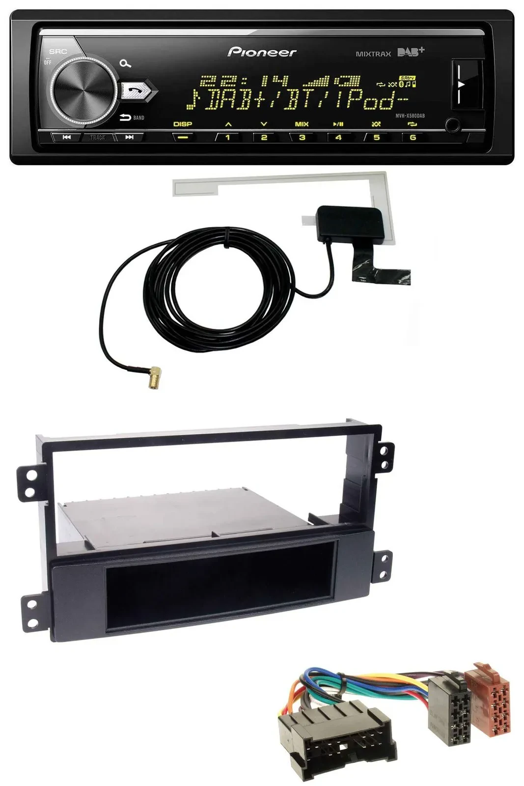 Pioneer Bluetooth DAB USB MP3 Autoradio für Hyundai Sonata NF 02-05 schwarz