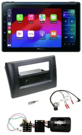 Автомагнитола Pioneer Bluetooth, DAB, USB для Fiat Stilo 2001–2007, черная, с нишей и поддержкой кнопок на руле