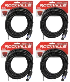 Спикерный кабель Rockville RCTS1425 Black 7.6 м (4 штуки)