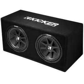KICKER 43DC122 Comp Audio Dual 2-Ohm 12" Subwoofers In Vented Sub Box Enclosure