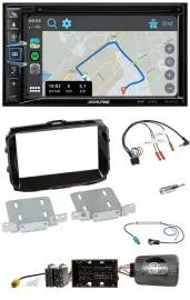 Alpine DAB TMC Bluetooth 2DIN USB Lenkrad Navigation für Alfa Giulietta 2014-202