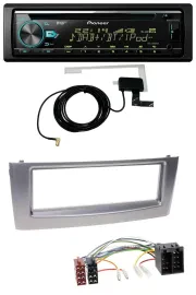 Pioneer MP3 AUX CD USB DAB Autoradio für Fiat Punto Grande Punto ab 05 grau