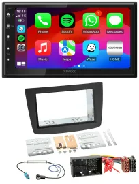 Автомагнитола для Alfa Romeo Mito 955 (с 2014) Kenwood 2DIN, DAB, Bluetooth, USB, MP3, черная