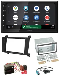 Kenwood DAB Bluetooth USB MP3 2DIN Autoradio für Mercedes SLK R171 2004-2011