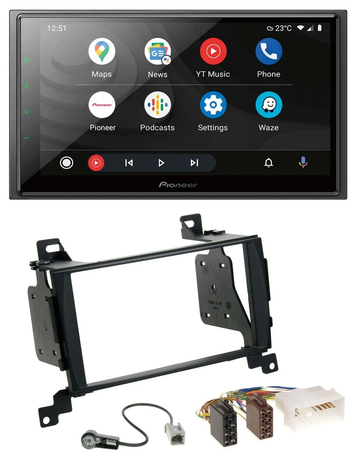 Pioneer USB 2DIN DAB MP3 Bluetooth Autoradio für Hyundai Santa Fe 2007-2012