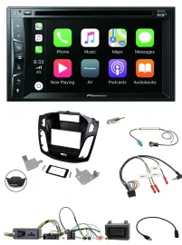 Автомагнитола Pioneer 2DIN USB DVD Bluetooth DAB для Ford Focus 2014–2018
