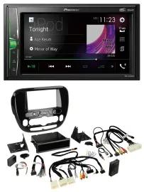 Автомагнитола для Kia Soul (с 2014) Pioneer 2DIN, DAB, USB, Bluetooth, совместима с кнопками на руле
