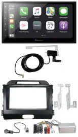 Автомагнитола для Kia Sportage III 2010–2015 Pioneer 2DIN, USB, Bluetooth, DAB, черная