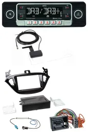 Dietz DAB Bluetooth USB MP3 Autoradio für Opel Adam ab 13 Corsa E ab 15 Ablage