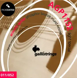 Струны для акустической гитары 11-52 Galli Strings AGP1152