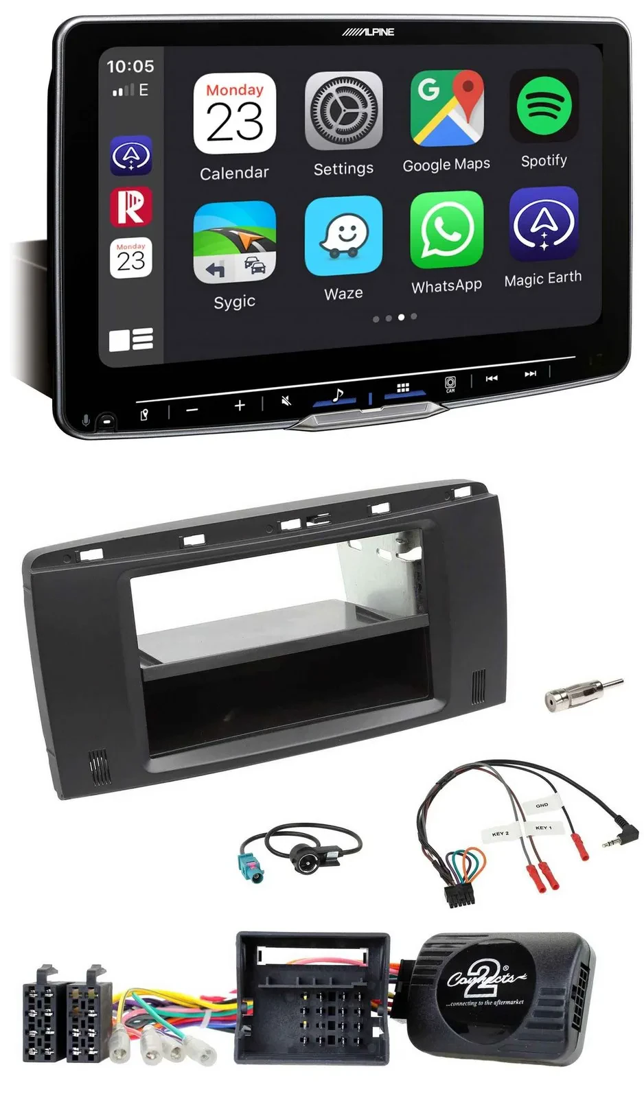 Автомагнитола для Mercedes R-Class W251 2006–2012 Alpine Bluetooth USB DAB с поддержкой кнопок на руле