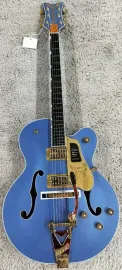 Gretsch Falcon Hollow Body w/ Bigsby & Gold Hardware, Ebony board,Cerulean Smoke