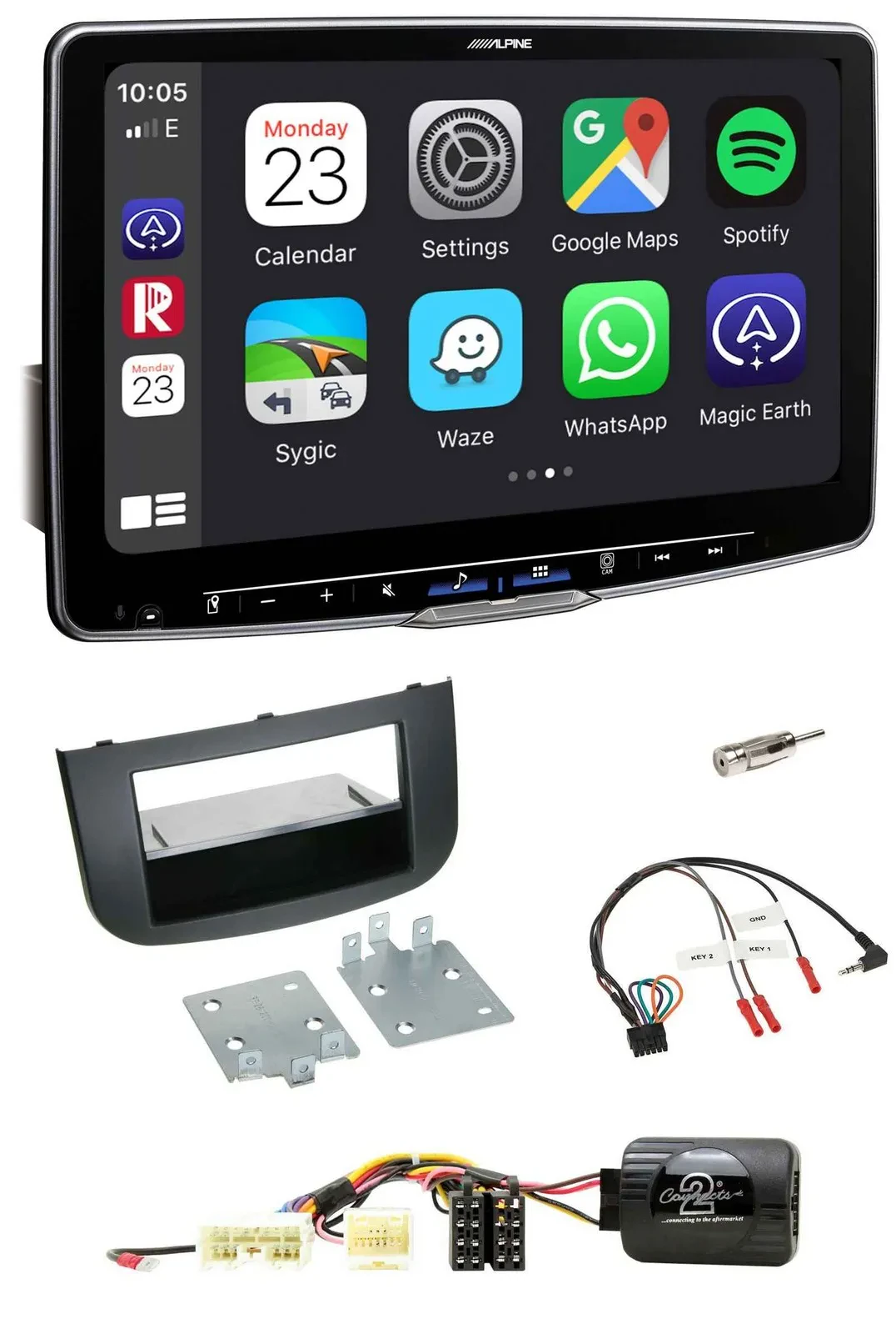 Alpine Lenkrad USB Bluetooth DAB Autoradio für Mitsubishi Colt Z3B/Z3V/Z30/Z30G