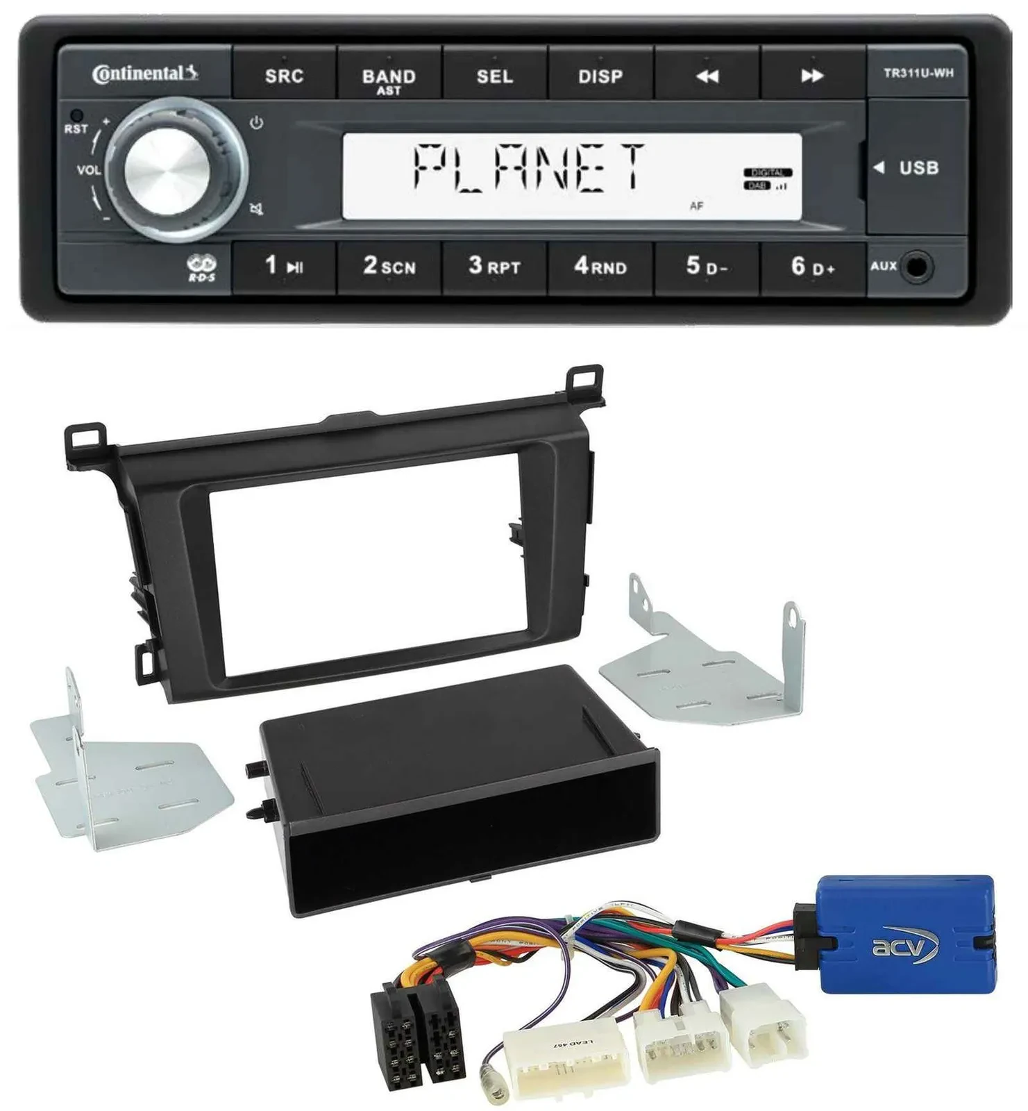 Continental USB MP3 AUX 1DIN Autoradio für Toyota RAV-4 (ab 2013)