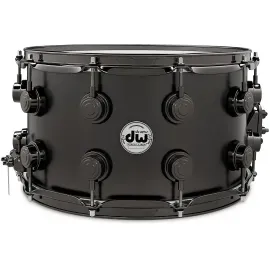DW Collectors Series Satin Black Over Brass Snare Drum w/BN Hardware 14 x 8 in.