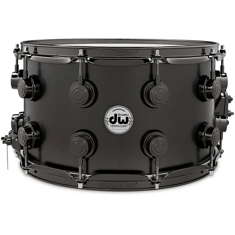 DW Collectors Series Satin Black Over Brass Snare Drum w/BN Hardware 14 x 8 in.
