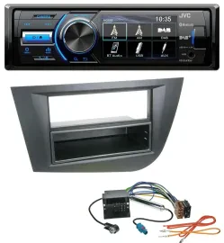 JVC Bluetooth MP3 USB DAB Autoradio für Seat Leon (ab 05) - schwarz