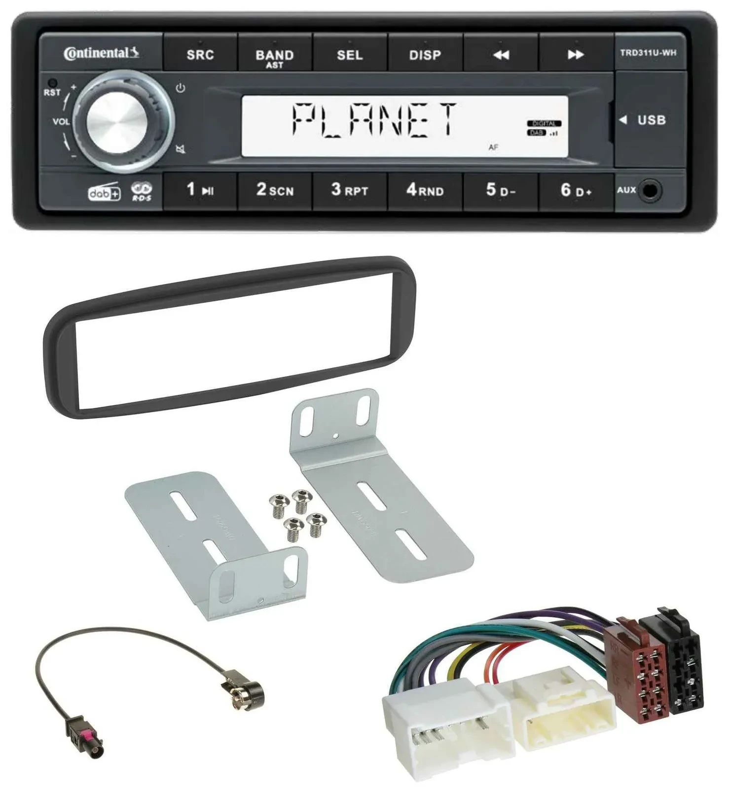 Continental MP3 AUX USB DAB 1DIN Autoradio für Renault Clio (2012-2017)