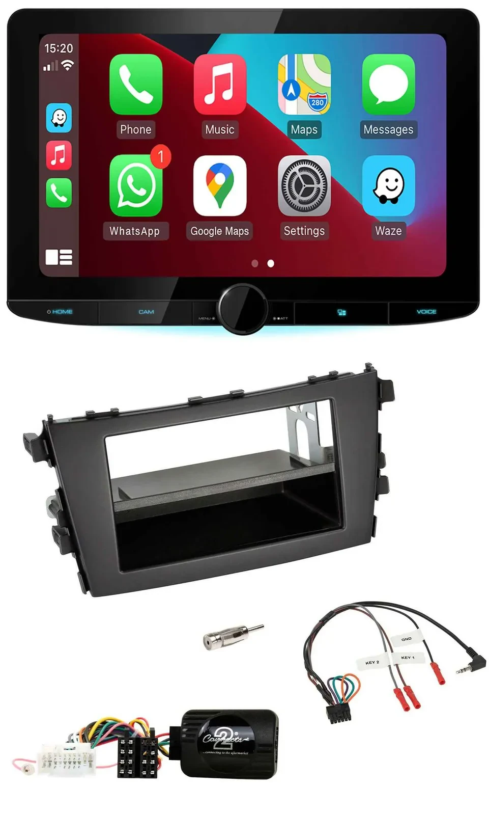 Kenwood Lenkrad USB DAB Bluetooth Autoradio für Suzuki Celerio LF ab 2014