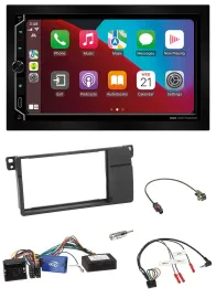 ESX 2DIN DAB USB Lenkrad Bluetooth Autoradio für BMW 3er E46 2002-2006 schwarz