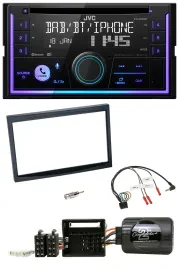 JVC Lenkrad USB 2DIN DAB Bluetooth CD Autoradio für Citroen C2 C3 Berlingo Jumpy