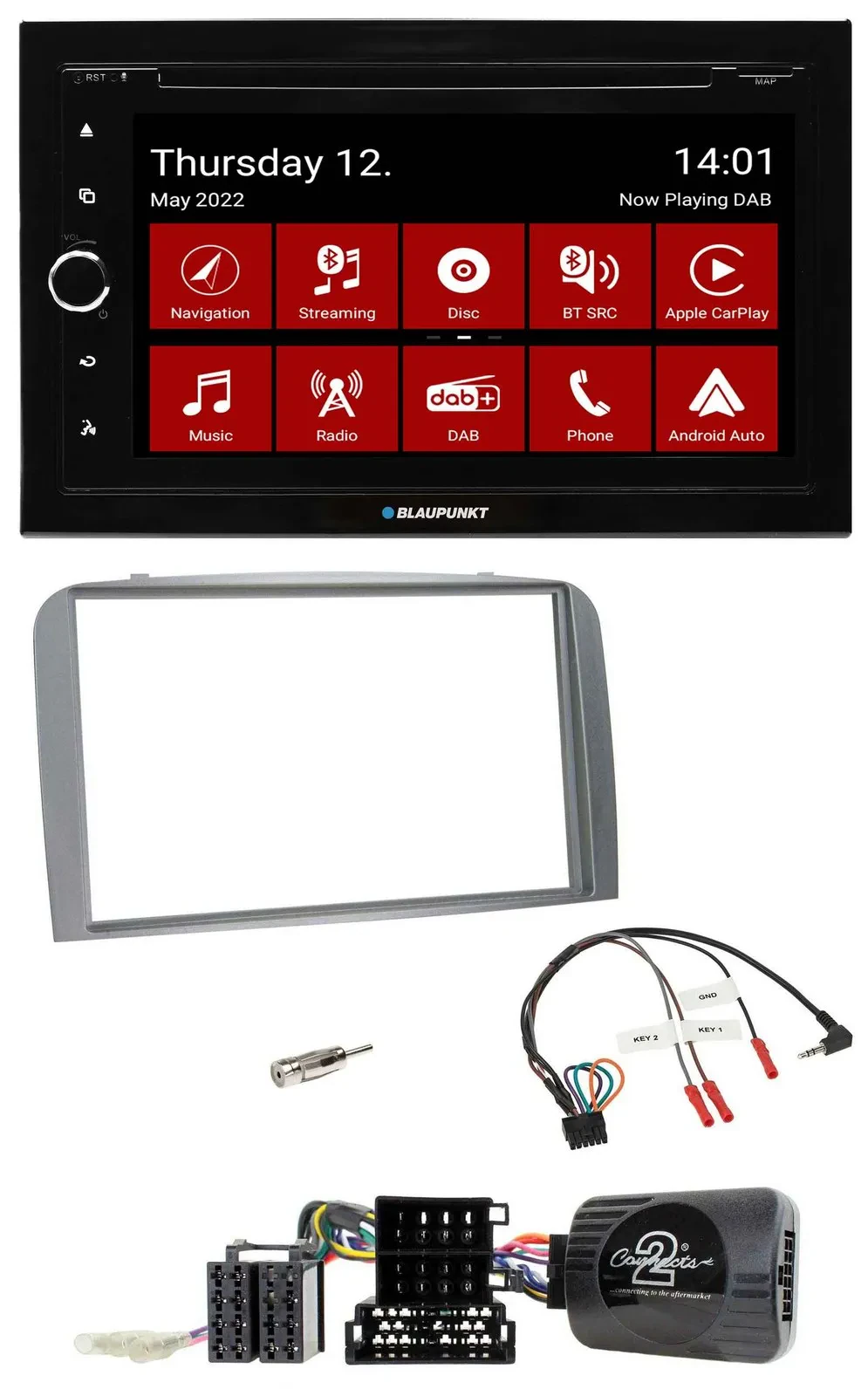 Blaupunkt Lenkrad DVD Bluetooth DAB 2DIN USB Autoradio für Alfa Romeo 147 GT 200