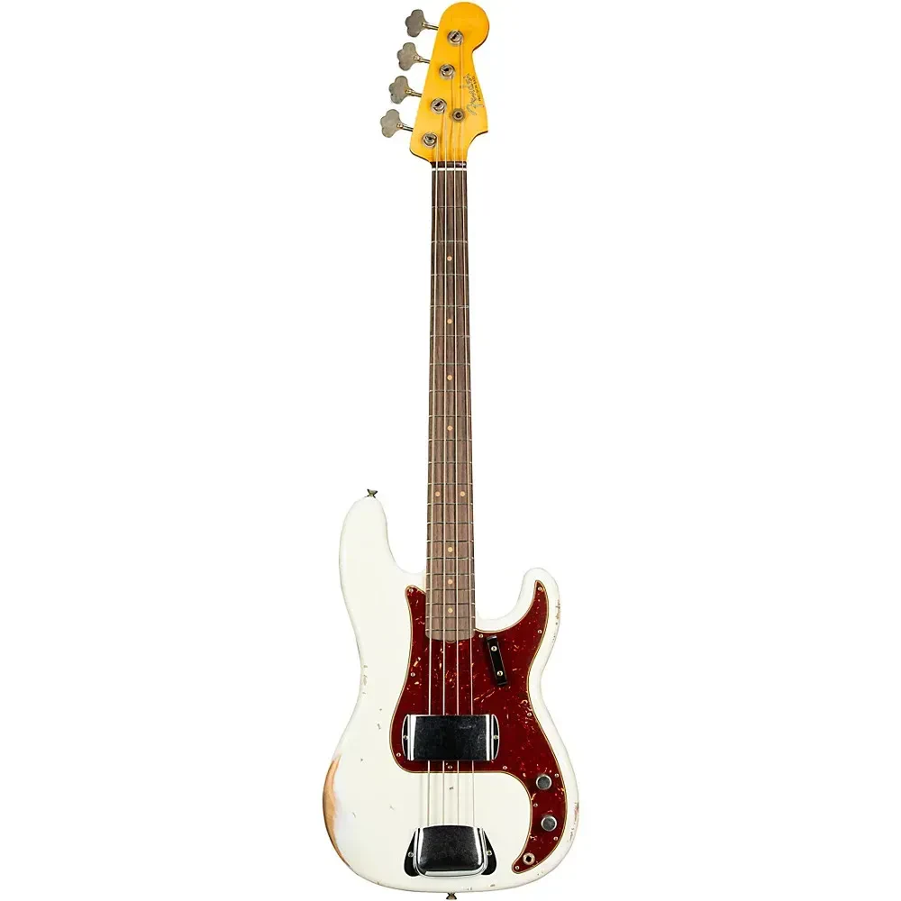 Бас-гитара Fender Custom Shop 60 Precision Bass Relic Super Faded Aged Olympic White