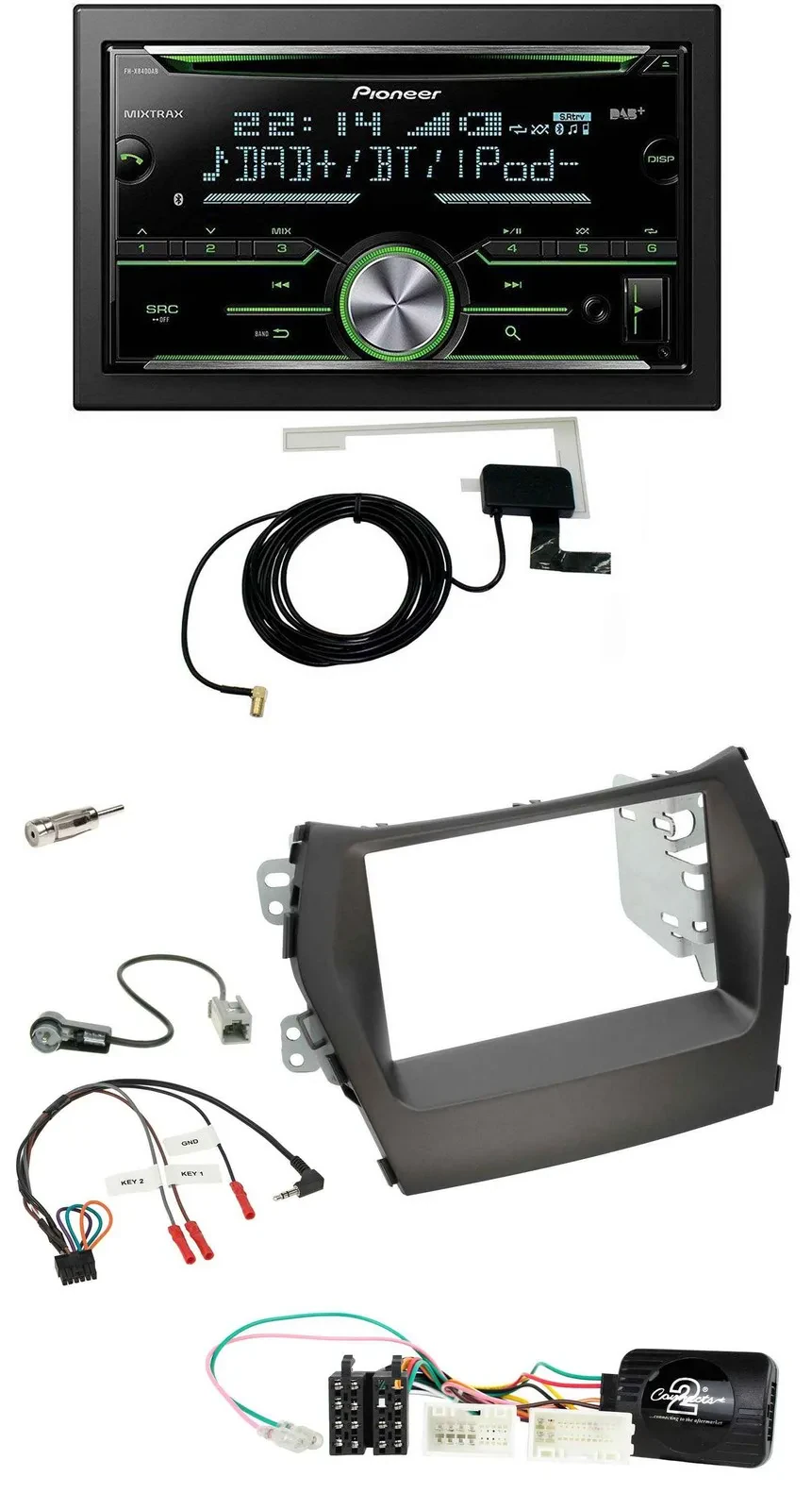 Автомагнитола для Hyundai Santa Fe (с 2012) Pioneer 2DIN CD USB Bluetooth DAB