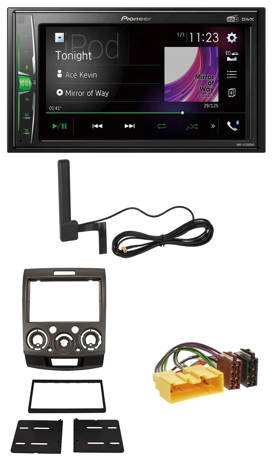 Pioneer MP3 DAB AUX 2DIN Bluetooth Autoradio für Ford Ranger Mazda BT50 ab 06