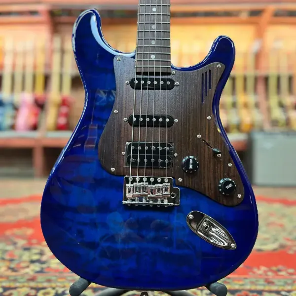 Электрогитара Magneto US-2300 RC/QMTBL Sonnet Modern Stratocaster HSS See Thru Blue Quilt