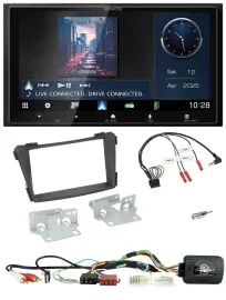 Kenwood Bluetooth 2DIN USB DAB Lenkrad Autoradio für Hyundai i40 11-19 AUX USB s