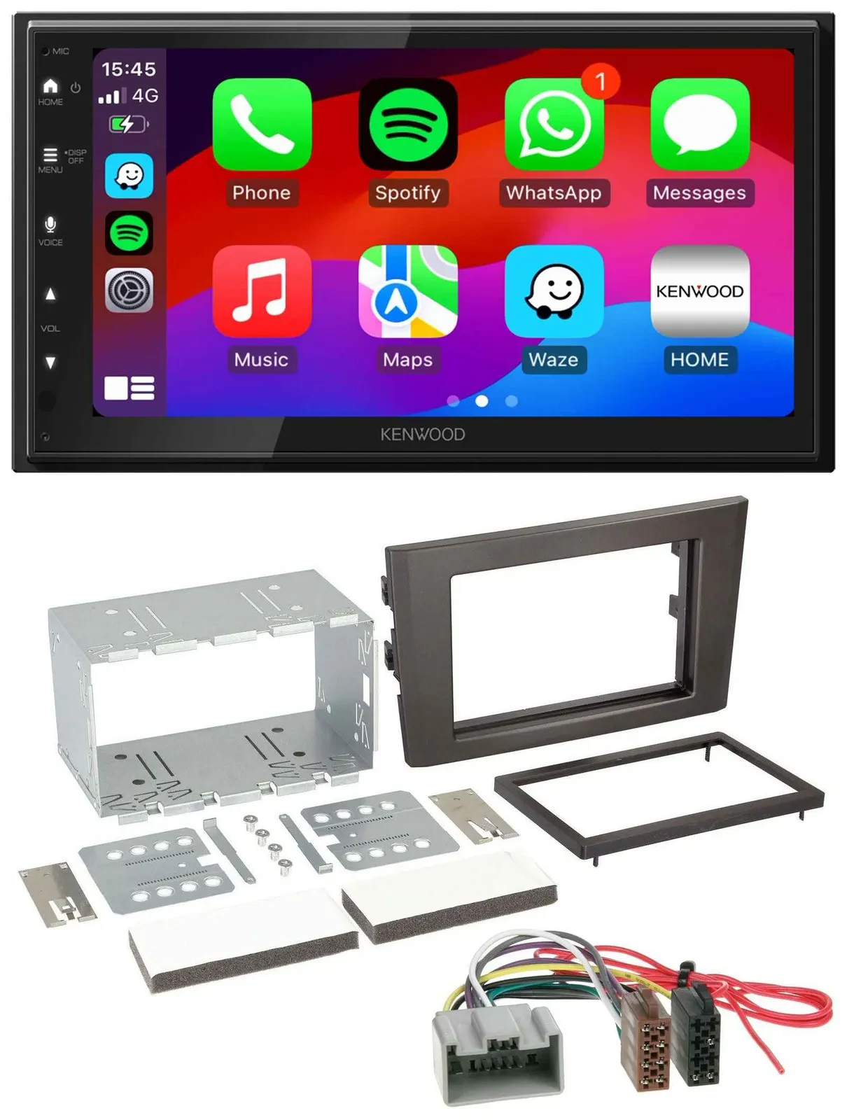 Kenwood MP3 USB DAB 2DIN Bluetooth Autoradio für Volvo XC 90 02-14 14 Pin