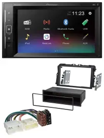 Pioneer DAB MP3 2DIN Bluetooth USB Autoradio für Opel Vivaro (2011-2015)