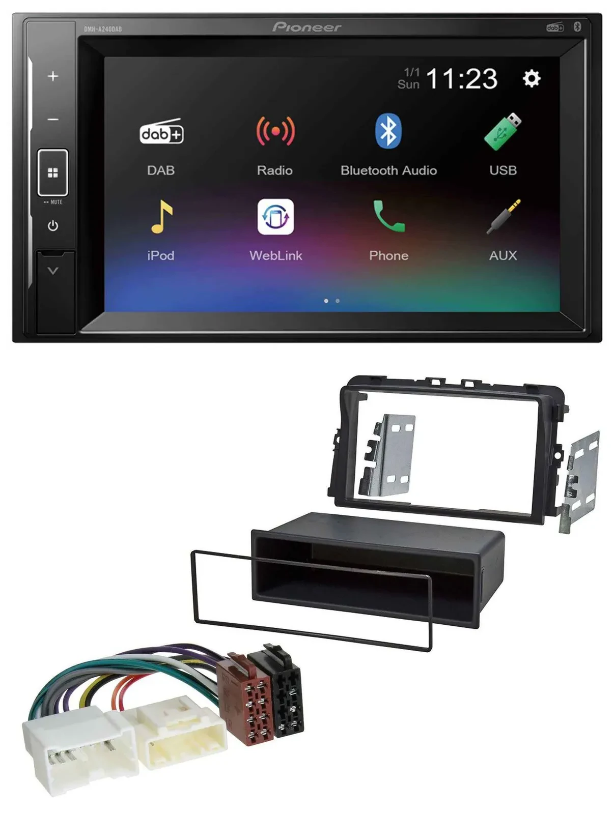 Pioneer DAB MP3 2DIN Bluetooth USB Autoradio für Opel Vivaro (2011-2015)