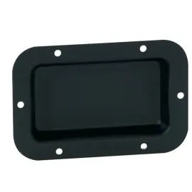 Adam Hall 8705BLK Einbauplatte ungelocht, schwarz - Einbauschale