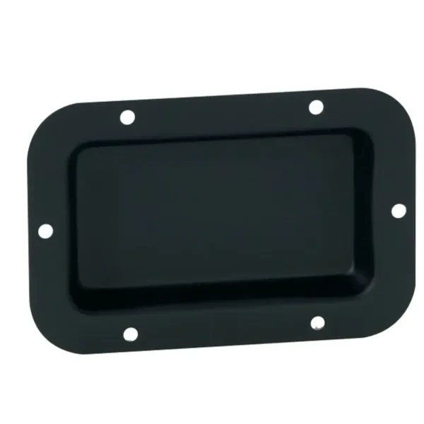 Adam Hall 8705BLK Einbauplatte ungelocht, schwarz - Einbauschale