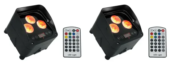 (2) Rockville WET PAR 50 Waterproof Battery LED DJ Lights+Wireless DMX+RF Remote