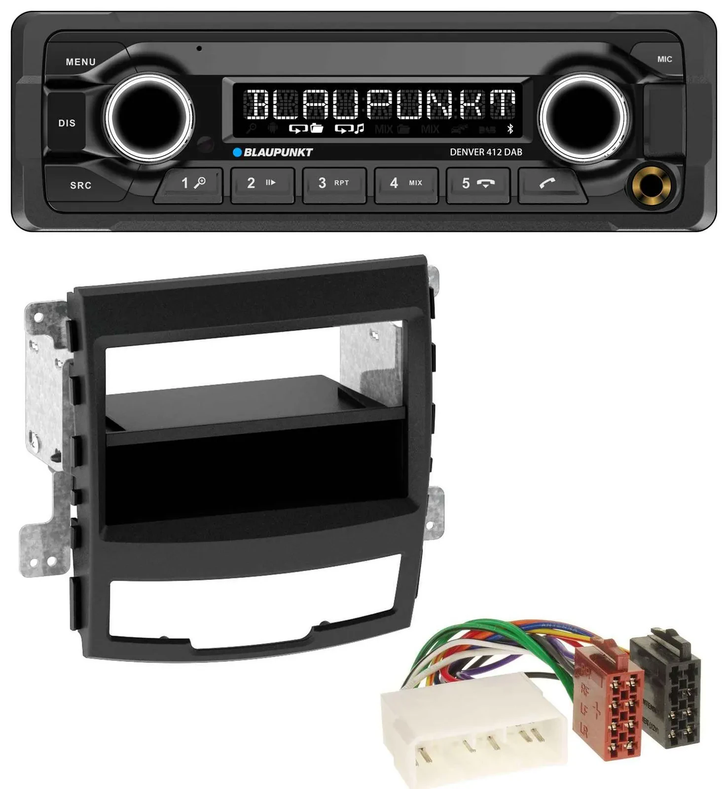 Blaupunkt Bluetooth DAB MP3 USB Autoradio für SsangYong Korando CK 2010-2013