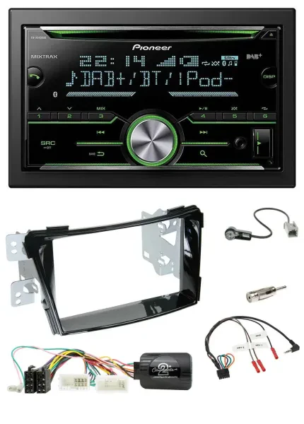 Pioneer Bluetooth Lenkrad DAB 2DIN USB CD Autoradio für Hyundai i40 ab 2011 VF K