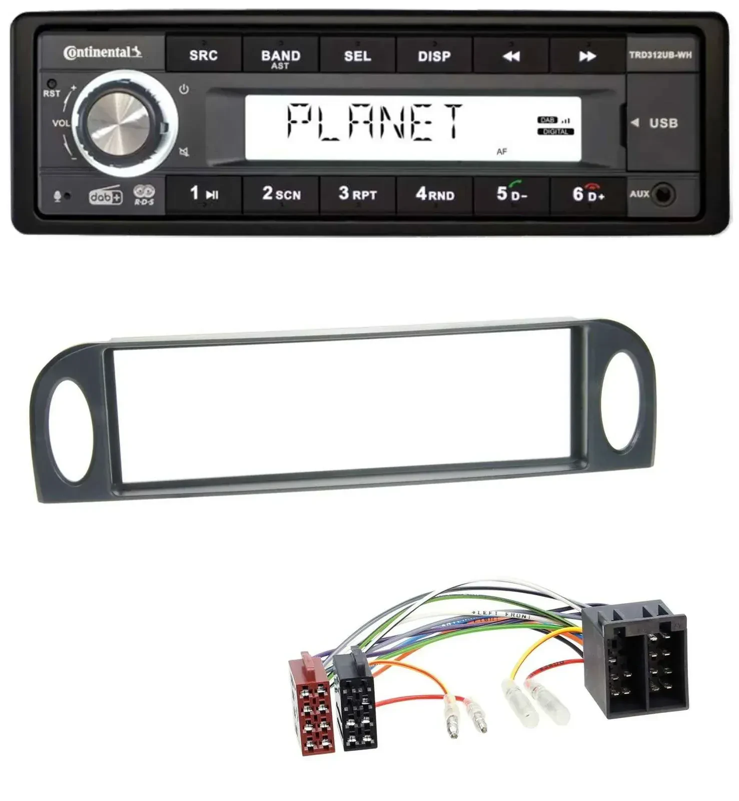 Continental USB 1DIN AUX DAB MP3 Autoradio für Citroen C5 (bis 2004)