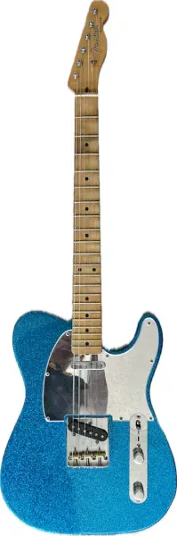 Fender J Mascis Telecaster Elec. Guitar, Maple Neck, Bottle Rocket Blue Flake