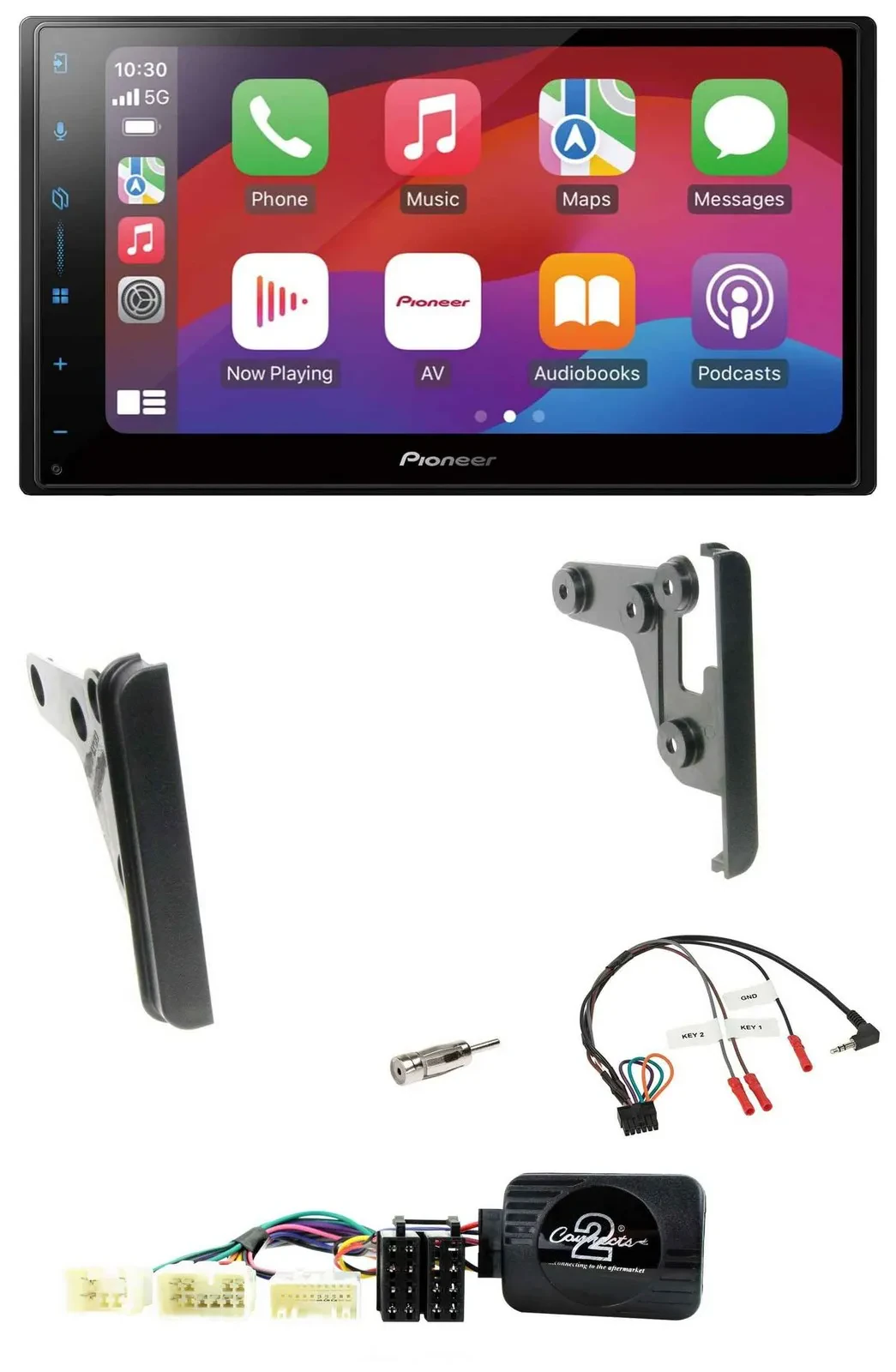 Автомагнитола Pioneer 2DIN, DAB, Bluetooth, USB, для Toyota FJ (с 2007), поддержка управления с руля