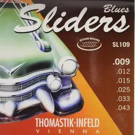 Струны для электрогитары Thomastik SL109 Blues Sliders Light 9-43