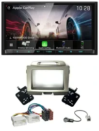 Kenwood MP3 2DIN USB DAB Bluetooth Autoradio für Kia Sportage 3 SL 10-15 silber