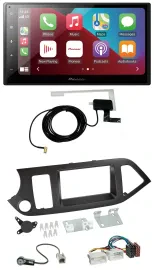 Автомагнитола для Kia Picanto (с 2011, без Start-Stop) Pioneer 2-DIN USB Bluetooth DAB MP3