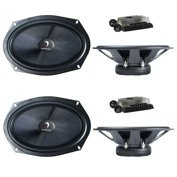 (2-Pairs) Diamond Audio DES69C 300W 6x9" 2-Way Component Speakers