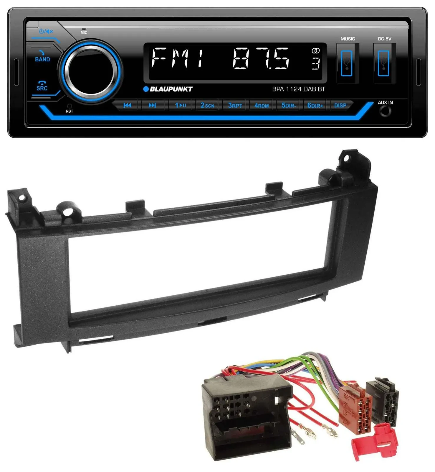 Blaupunkt Bluetooth USB DAB MP3 Autoradio für Mercedes A-Klasse W169 B-Klasse W2