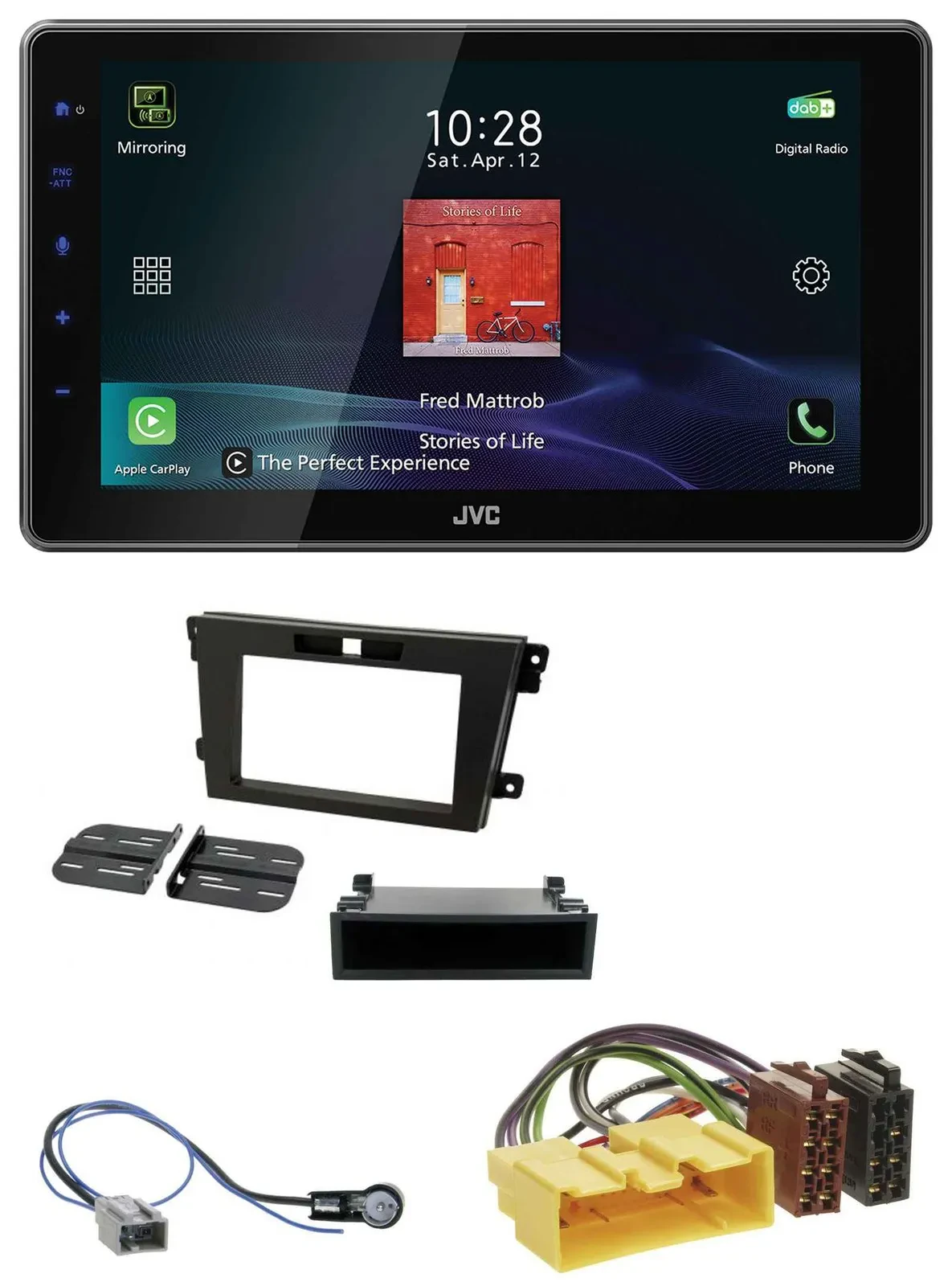 Автомагнитола JVC DAB, MP3, Bluetooth, USB для Mazda CX-7 (2008–2010)