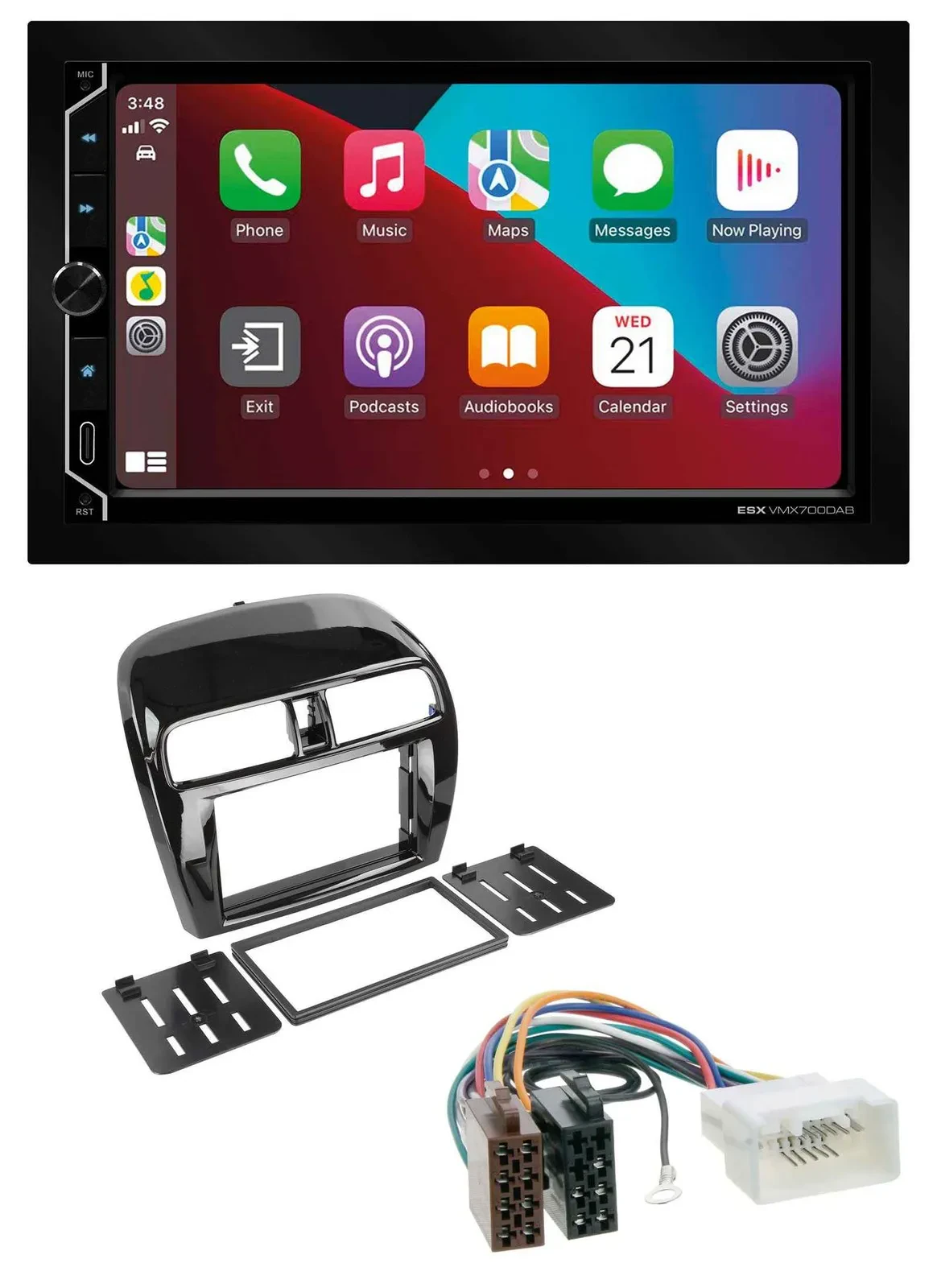 ESX 2DIN DAB USB MP3 Bluetooth Autoradio für Mitsubishi SpaceStar Mirage ab 13 p