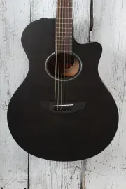 Yamaha APX600M Thinline Cutaway Acoustic Electric Guitar Smokey Black Finish